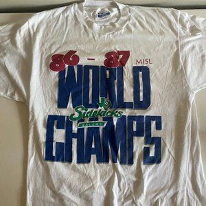 Vintage Dallas Sidekicks 1986-87 Championship T-Shirt
